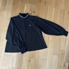 FRED PERRY×Ray BEAMS 別注 ハイネック シャツ ブラック