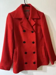 Anna Kerry赤いダブルブレストジャケット38