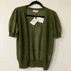 新品 レキップ L'EQUIPE ヨシエイナバ 半袖カーディガン 麻混