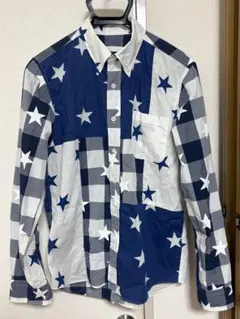 SOPH . STAR MIX B.D SHIRT 長袖シャツ　星柄