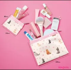 レスポートサック×マキアのスペシャルコラボ　猫×桜柄 Wポーチセット