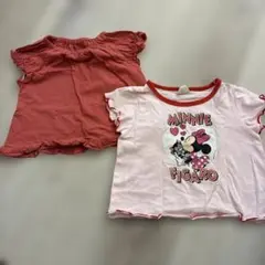 Tシャツ2枚セット　ミニーちゃん＆オレンジ　90サイズ