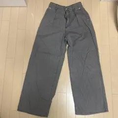 GU ワイドパンツ グレー デニムのサムネイル