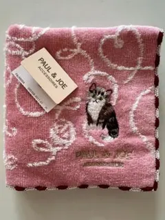 【新品未使用】PAUL & JOE 猫刺繍タオルハンカチ