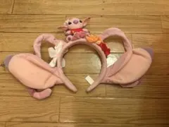ディズニー カチューシャ スティッチ エンジェル ピンク 美品 廃盤