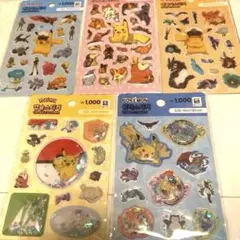 【韓国限定】　正規品　ダイソー　ポケモン　5種類セット ウォーターシール