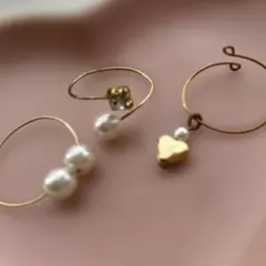 ハンドメイド❤️リングセット