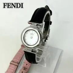 稼動 極美品】 FENDI 3600L シェル文字盤 バングルウォッチ 腕時計