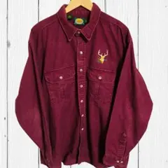 USA製 90s Cabela's ヘビーネルシャツ アニマル刺繍 ヴィンテージ