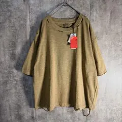 niko and… ダメージ加工 Tシャツ M タグ付き オーバーサイズ カーキのサムネイル