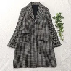 美品✨マーガレットハウエル　千鳥柄ウールツイードチェスターコート　グレー