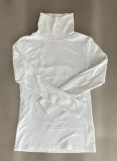 無印良品　ハイネックTシャツ　サイズS オフホワイト