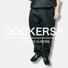 ◎BIGサイズ◎USA古着◎DOCKERS 極太ブラックパンツ CP1-914