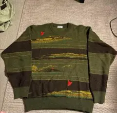 vintage ウール ニット カーキ art