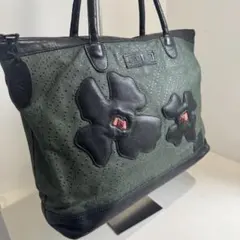 IBIZA イビザ ハンドバッグ トートバッグ レザー グリーン