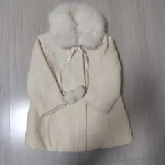 COMME CA ISM クリーム色ファーコート 99