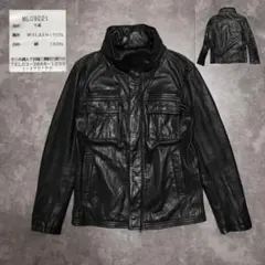 La Vetrina 牛革 レザー ライダース ジャケット 50 黒 ハイネック