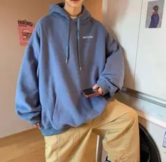 ワンポイント プリント プルオーバー パーカー ＸＬ ライトブルー 新品