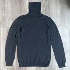 UNIQLO マシンウォッシャブル タートルネック セーター M 黒　ニット