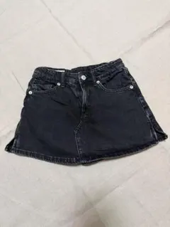 ZARA ブラックデニム　キュロットスカート