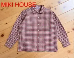 MIKI HOUSE チェック ネルシャツ 120cm 美品