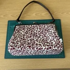 AYANOKOJI」がま口手提げバッグ￼唐草模様
