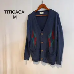 M1287 チチカカ TITICACA ネイビー M カーディガン