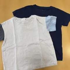 早い者勝ち！物価高セール！ブランシェス＆無印良品の半袖Tシャツ２枚_110㌢