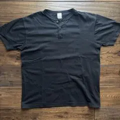 UNITED ATHLE ユナイテッドアスレ　ヘンリーネック Tシャツ 黒