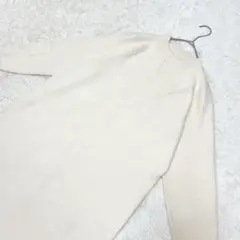 UNIQLO ユニクロ✨スフレヤーンモックネックワンピース【Ｌ】オフホワイト