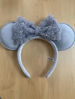 ディズニー カチューシャ スパンコール チュール　ブルー