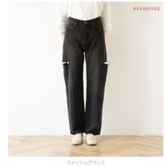 searoomlynn×babykiyコラボ　デニム　ウォッシュブラック23 searoomlynn×babykiyコラボ デニム ウォッシュブラック23