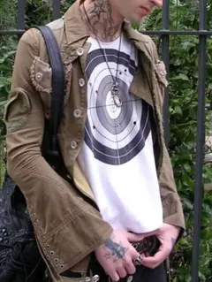 ホワイト ターゲットデザイン ノースリーブ