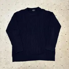 A.P.C. ニット セーター アーペーセー ウール100% ネイビー Sのサムネイル