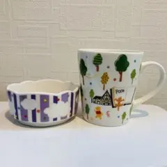 ディズニーランド Winnie the Poohマグカップ＆小皿　ショッパー付