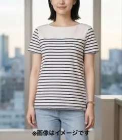 CLOSSHI ボーダー半袖Tシャツ Lサイズのサムネイル