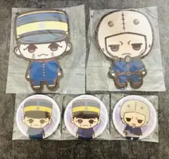 ゴールデンカムイ　二階堂　宇佐見時重　セガラッキーくじ　フェルトバッジ　缶バッジ