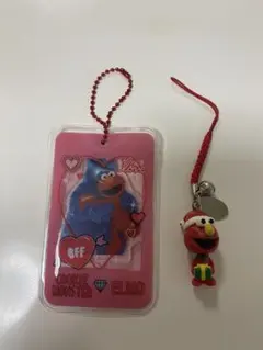 【未使用】セサミストリート　エルモ　クッキーモンスター　キーホルダー