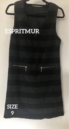 【未使用】【ESPRITMUR】ノースリーブストライプワンピース　9
