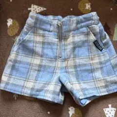 SISTER JENNI 水色チェック ハーフパンツ