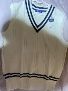 Varsitymate Vネック スクールベスト Lサイズ アイボリー