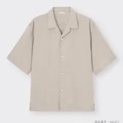 GU カラーステッチオープンカラーシャツ(5分袖)