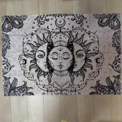 太陽と月 タペストリー マルチカバー