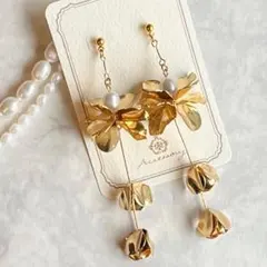 ⚫︎No303 ゴールド　ウエディング　結婚式　ブライダル　ピアス　イヤリング