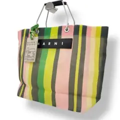 タグ付 MARNI MARKET STRIPEbag トートバッグ カフェバッグ