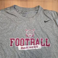 【NIKE】XXL DRI-FIT アメフト カレッジ風 古着 Tシャツ グレー