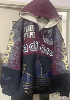 《レア品》ビンテージadidasボアパーカー　メイドインジャパン