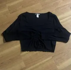 H&M 黒 長袖トップス Lサイズ