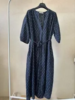 Chocol raffine robe ワンピース ネイビー Vネック　F