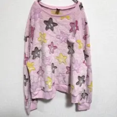 古着 SHEIN【4XL】シーイン フリース クルーネック 星柄 ルームウェアのサムネイル